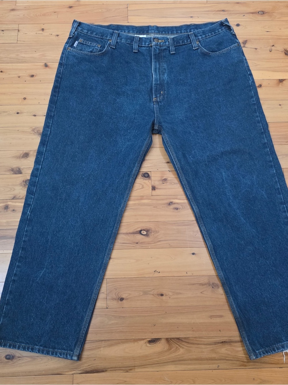 Carhartt Men's Blue Denim Relaxed Fit Jeans 46x30